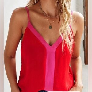 Colorblock cami top, new